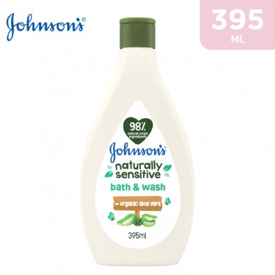 JOHNSON'S BABY NATURALLY SENSITIVE WITH ORGANIC ALOE VERA SHAMPOO, 395ML