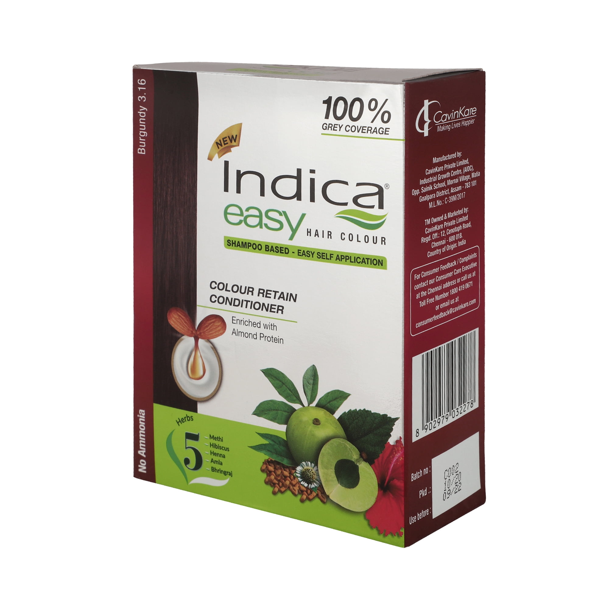 Indica Easy Hair Colour Burgundy 32.5 ML