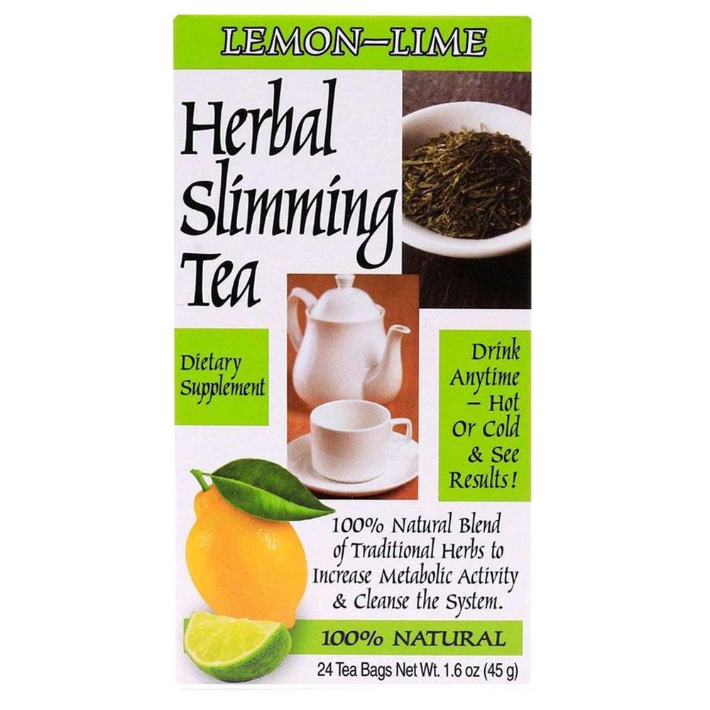 21ST CENTURY VITAMINS HERBAL SLIMMING TEA - LEMON LIME 24BAGS
