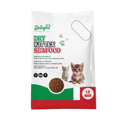 DELIGHT SEAFOOD DRY KITTEN FOOD, 1.2KG