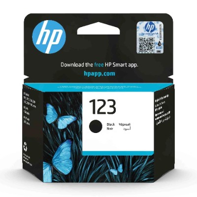 HP BLACK ORIGINAL INK CARTRIDGE - 123