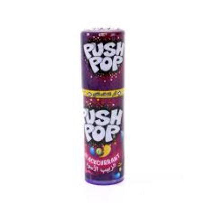 BAZOOKA BLACKCURRANT PUSH POP CANDY, 15G