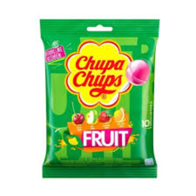CHUPA CHUPS FRUIT LOLLIPOPS, 120G