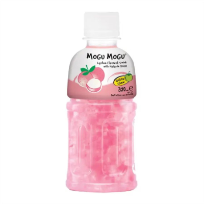 MOGU MOGU LYCHEE FLAVOURED DRINK WITH NATA DE COCO, 320ML