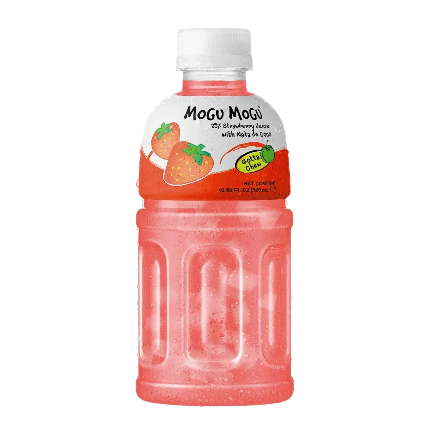 MOGU MOGU STRAWBERRY JUICE WITH NATA DE COCO, 320ML