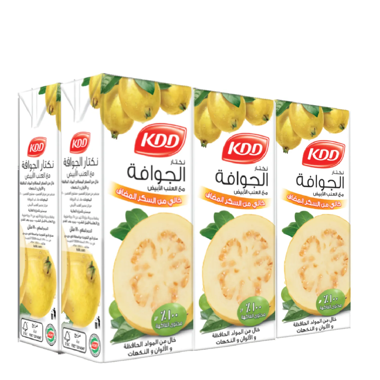 KDD GAUVA NECTAR JUICE, 6X180ML