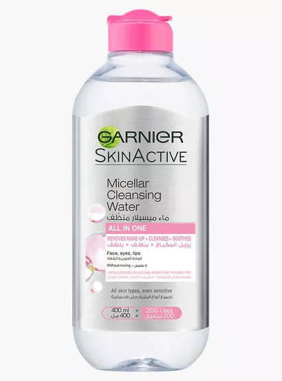 Garnier Skinactive Micellar Water for All Skin Types, Facial Cleanser & Makeup Remover, 400ML