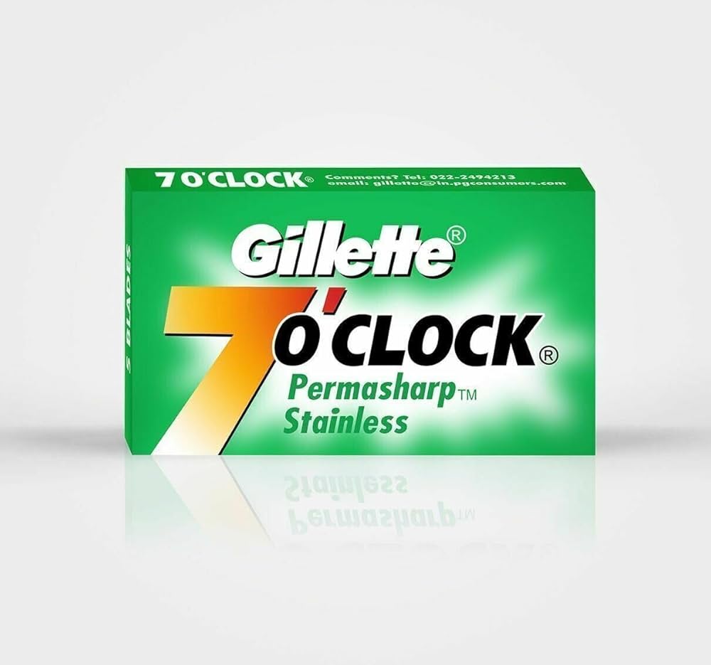Gillette 7 O Clock  Permasharp Stainless Blade, 5 Pcs