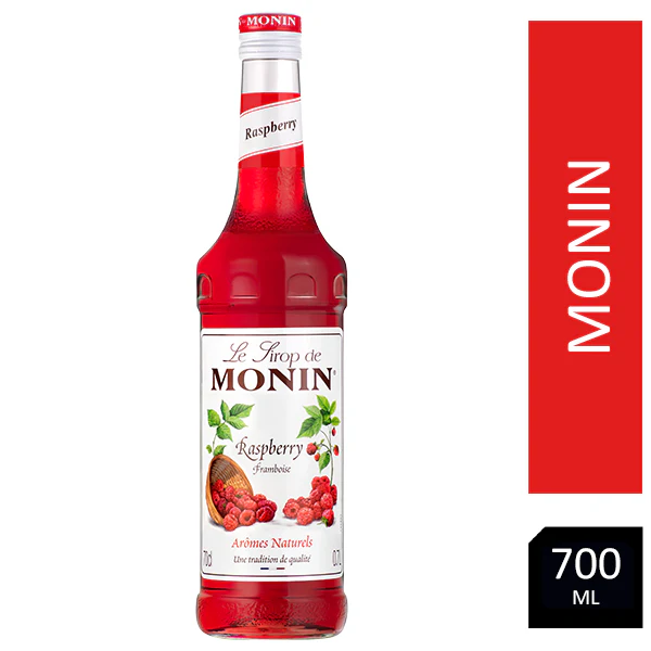 Monin Raspberry Syrup Glass Bottle, 700ML