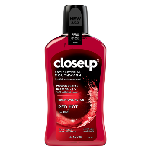Close Up Red Hot Antibacterial Mouthwash, 500ML