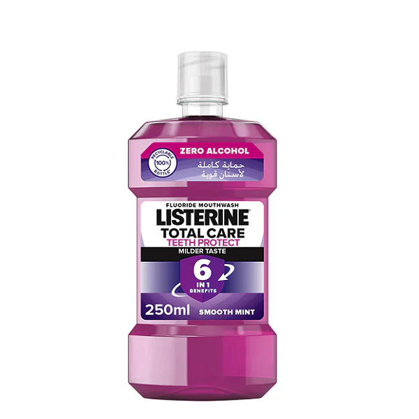 Listerine Total Care Smooth Mint Fluoride Daily Mouthwash, 250ML