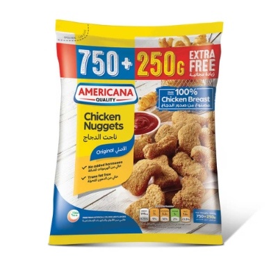 AMERICANA ORIGINAL CHICKEN NUGGETS 750G + 250G EXTRA FREE