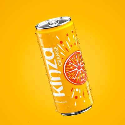 KINZA ORANGE SOFT DRINK, 250ML
