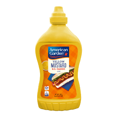 AMERICAN GARDEN U.S. MUSTARD ORIGINAL, GLUTEN-FREE, VEGAN, 397G