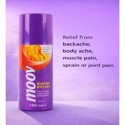Moov Rapid Relief Spray, Fast Relief for Pain in Muscles & Joints, 150ML