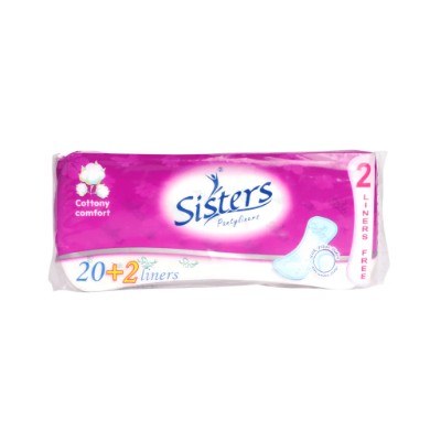 SISTERS COTTONY COMFORT PANTYLINERS 22PADS