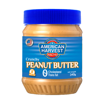 American Harvest Crunchy Peanut Butter, 340gm