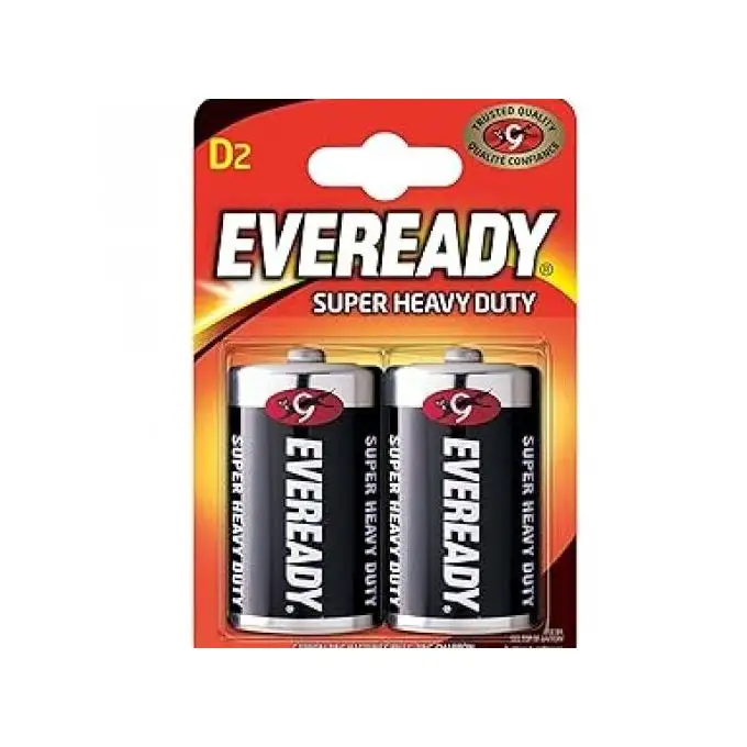 Eveready Super Heavy Duty D Batteries, 1.5v, 2 Pieces