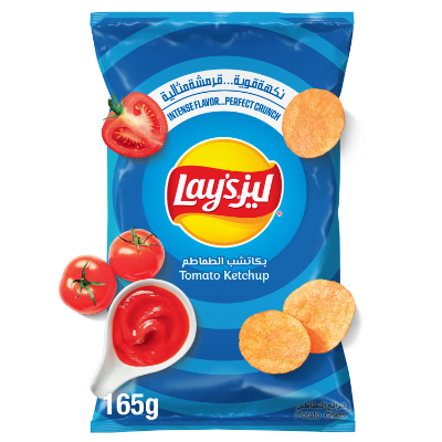 Lay's Tomato Ketchup Potato Chips, 165gm