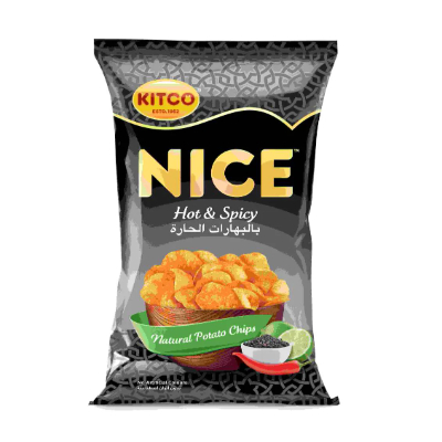 Nice Hot & Spicy Potato Chips, 80gm