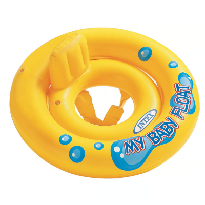 INTEX YELLOW INFLATABLE BABY FLOAT, 30X16.5X2CM