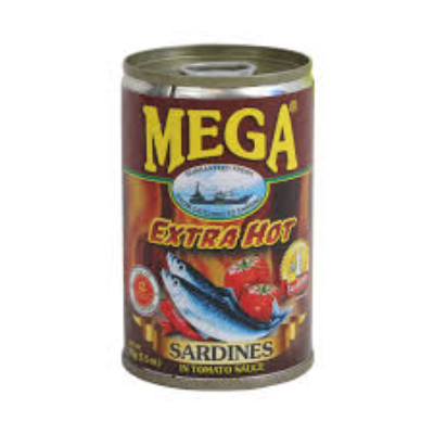 Mega Extra Hot Sardines in Tomato Sauce, 155gm