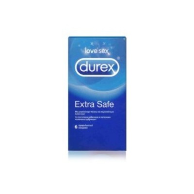 Durex Extra Safe Condoms for Men, 6 Pieces