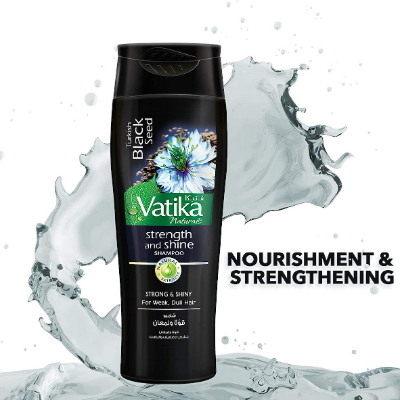 VATIKA NATURALS BLACK SEED STRENGTH AND SHINE SHAMPOO, 400ML