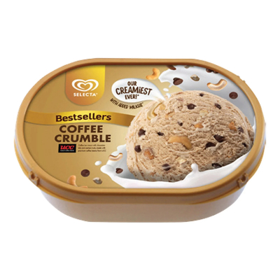 SELECTA COFFEE CRUMBLE ICE CREAM TUB 750ML