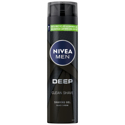 NIVEA MEN DEEP CLEAN SHAVE SHAVING GEL, 200ML