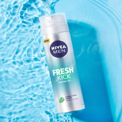 NIVEA MEN FRESH KICK SHAVING GEL, 200ML