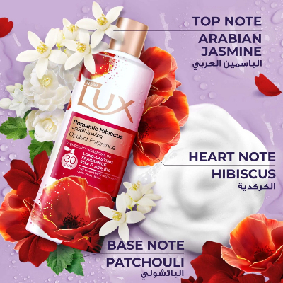 LUX ROMANTIC HIBISCUS BODY WASH, 250ML