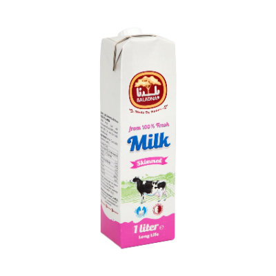 BALADNA MILK SKIMMED LONG-LIFE 1 LITRE X3