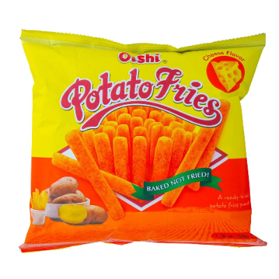 OISHI POTATO FRIES CHEESE FLAVOR, 50G