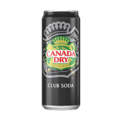 CANADA DRY CLUB SODA CAN, 330ML