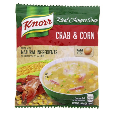 KNORR CRAB & CORN REAL CHINESE SOUP, 60G