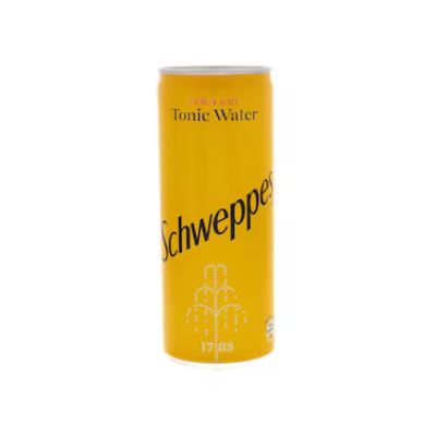SCHWEPPES TONIC WATER CARBONATED DRINK CAN, 150ML