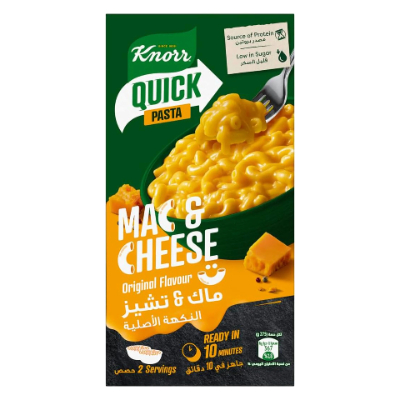 KNORR MAC & CHEESE ORIGINAL FLAVOR QUICK PASTA, 212G