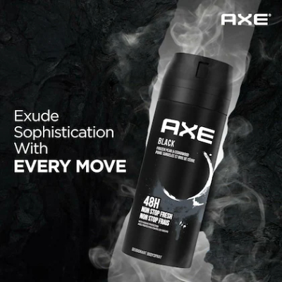 Axe Men Deodorant Body Spray for Long Lasting Odour Protection, Black, 48 Hours, 150ML