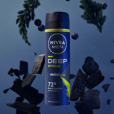 Nivea Men Anti Perspirant Deep Extreme Spray Deodorant, 150ML