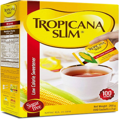 TROPICANA SLIM ZERO CALORIES STEVIA 100 PCS