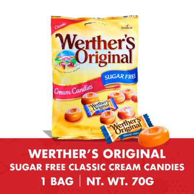 WERTHER'S CLASSIC SUGAR FREE CANDIES, 70G