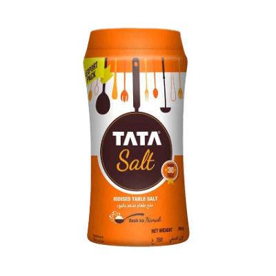 TATA SALT IODIZED TABLE SALT, 750G