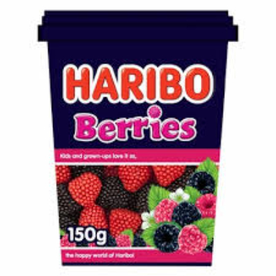 HARIBO BERRIES GUMMY CANDY, 150G