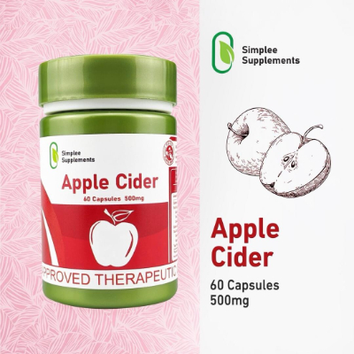 SIMPLEE SUPPLEMENTS APPLE CIDER CAPSULES, 60X500MG