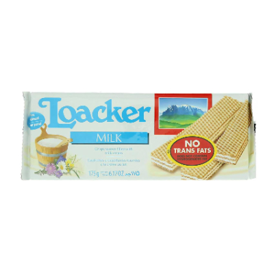 LOACKER CRISPY MILK WAFER, 175G