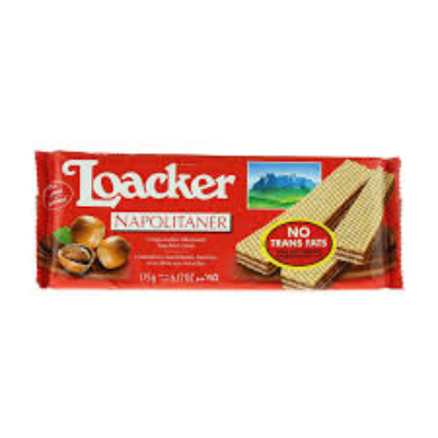 LOACKER NAPOLITANER HAZELNUT WAFER, 175G