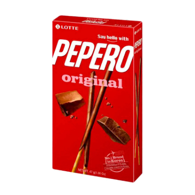 LOTTE PEPERO ORIGINAL CHOCOLATE STICK BISCUIT, 47G