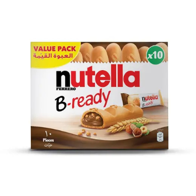 NUTELLA B-READY CHOCOLATE WAFER BAR (10 BARS), 220G