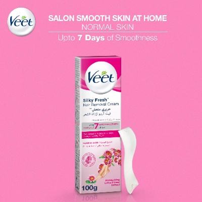 VEET SILKY FRESH MOISTURISING LOTUS FLOWER EXTRACT HAIR REMOVAL CREAM, 100G